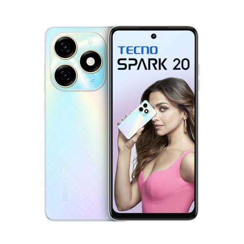 TECNO Spark 20 | Cyber White, (16GB*+256GB)| 32MP Selfie + 50MP Main Camera| 90Hz Dot-in Display with Dynamic Port & Dual Speakers with DTS| 5000mAh Battery |18W Type-C| Helio G85 Processor - Triveni World