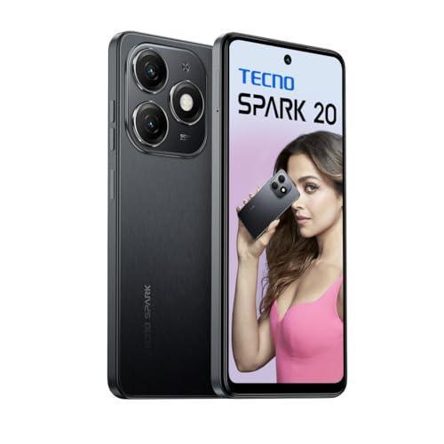 TECNO Spark 20 | Gravity Black, (16GB*+256GB)| 32MP Selfie + 50MP Main Camera| 90Hz Dot-in Display with Dynamic Port & Dual Speakers with DTS| 5000mAh Battery |18W Type-C| Helio G85 Processor - Triveni World