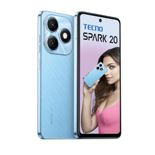 TECNO Spark 20 | Magic Skin Blue, (16GB*+128GB)| 32MP Selfie + 50MP Main Camera| 90Hz Dot-in Display with Dynamic Port & Dual Speakers with DTS| 5000mAh Battery |18W Type-C| Helio G85 Processor - Triveni World