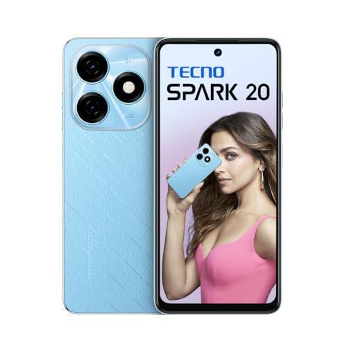 TECNO Spark 20 | Magic Skin Blue, (16GB*+128GB)| 32MP Selfie + 50MP Main Camera| 90Hz Dot-in Display with Dynamic Port & Dual Speakers with DTS| 5000mAh Battery |18W Type-C| Helio G85 Processor - Triveni World