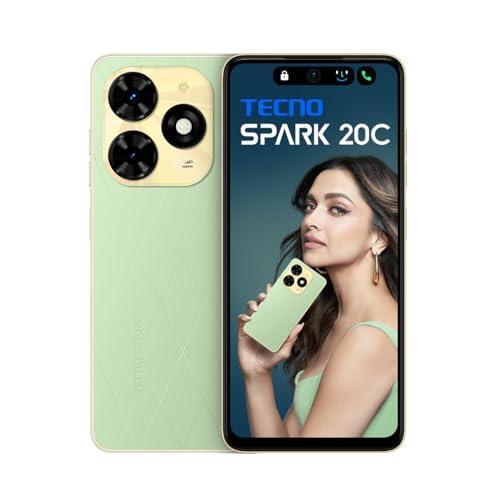 TECNO Spark 20C | Magic Skin Green, (16GB*+128GB) | 50MP Main Camera + 8MP Selfie | 90Hz Dot-in Display with Dynamic Port & Dual Speakers with DTS | 5000mAh Battery |18W Type-C | Helio G36 Processor - Triveni World
