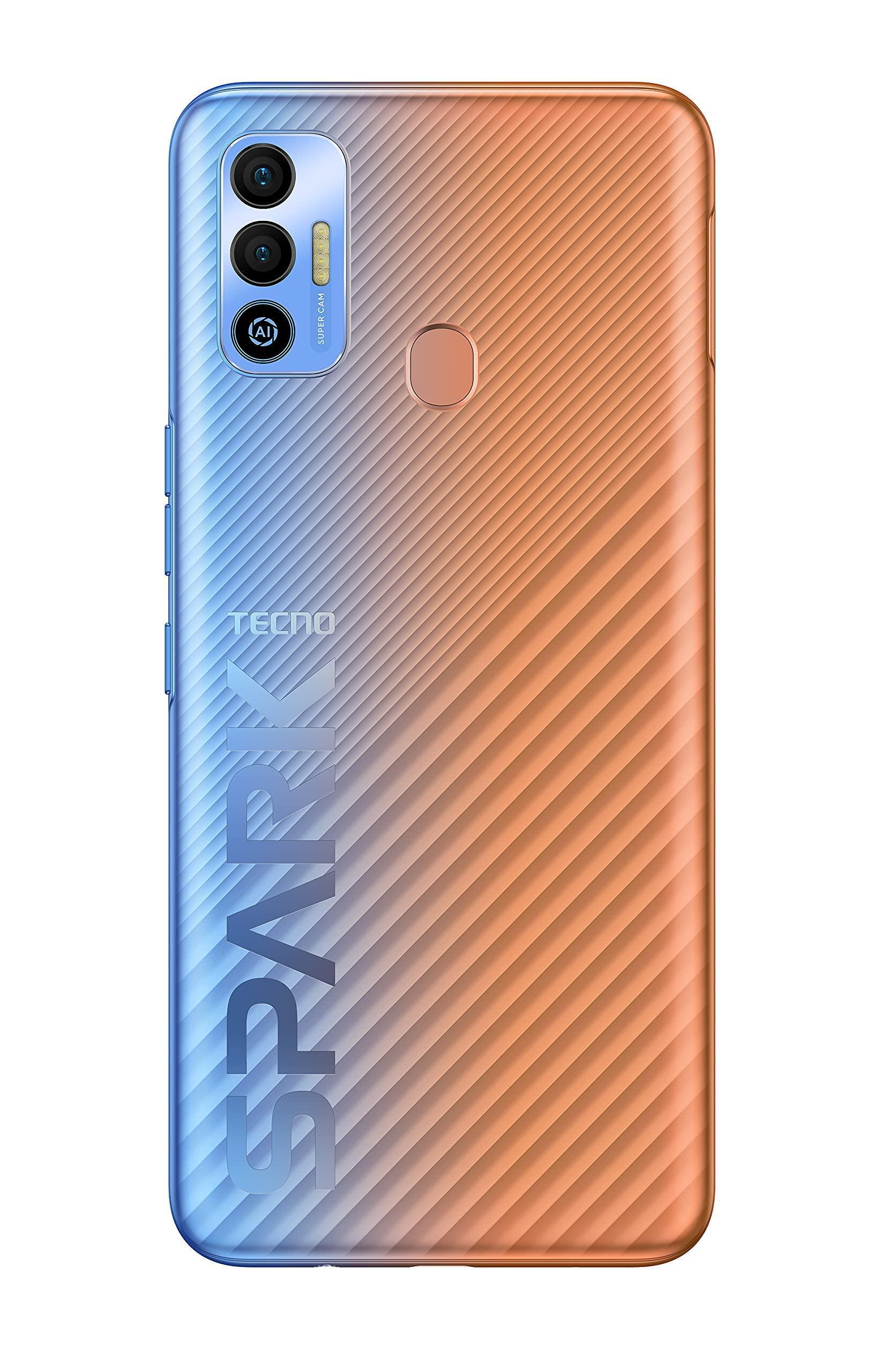 TECNO Spark 7T(Nebula Orange, 4GB RAM, 64GB Storage) 6000 mAh Battery| 48 MP AI Dual Rear Camera - Triveni World