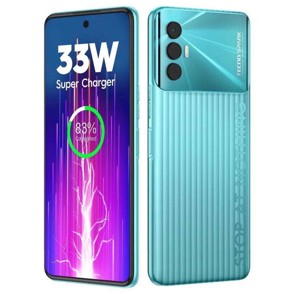 Tecno Spark 8 Pro 64 GB, 4 GB RAM, Turquoise Cyan, Mobile Phone Refurbished - Triveni World