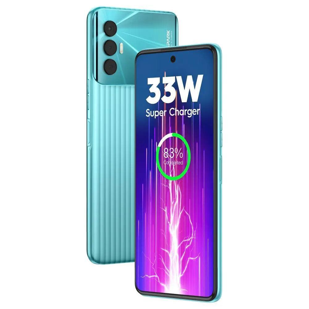 Tecno Spark 8 Pro 64 GB, 4 GB RAM, Turquoise Cyan, Mobile Phone Refurbished - Triveni World