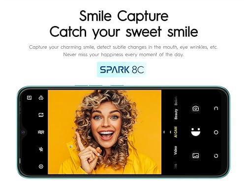 Tecno Spark 8C (Magnet Black, 4GB RAM, 64GB Storage) | 13MP AI-Enhanced Dual Camera | HD+ 6.6" Dot Notch Screen | Upto 7GB Memory fusion | 5000mAh Long-lasting Battery | 8MP Portrait Camera Beauty 3.0 - Triveni World