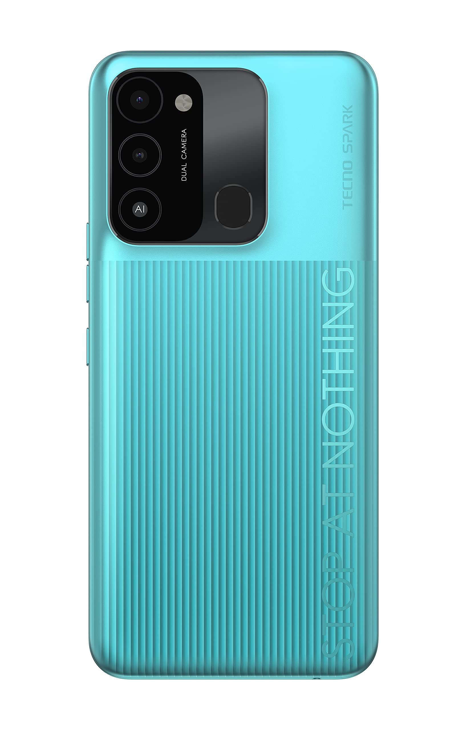 TECNO Spark Go 2022 (Turquoise Cyan, 2/32GB) | 5000mAh Battery| 6.52" HD+ Display | 13MP Dual Rear Camera| Front Flash| Stylish Design - Triveni World