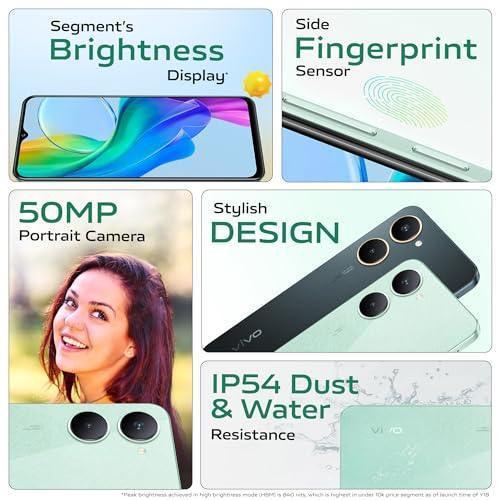 vivo Y18 (Gem Green, 4GB RAM, 128GB Storage) with No Cost EMI/Additional Exchange Offers | Without Charger - Triveni World