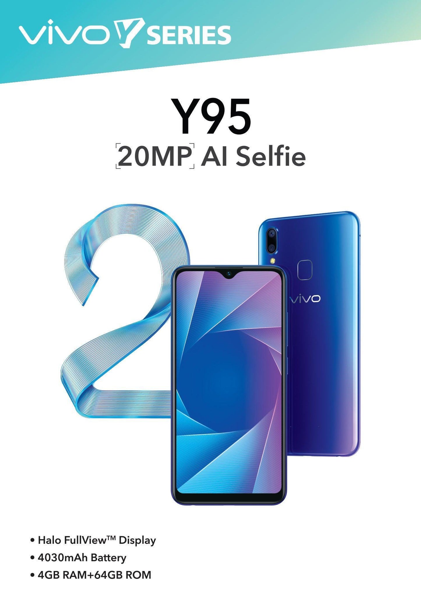 (Refurbished) Vivo Y95 (Starry Black, 128 GB) (6 GB RAM) - Triveni World