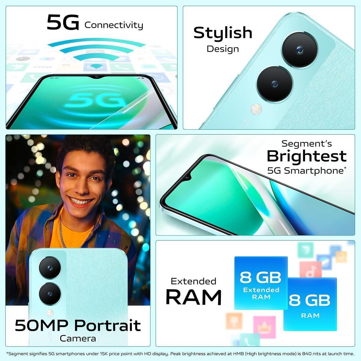 Vivoo Y28 5G (4GB RAM, 128 Storage) (Blue) - Triveni World